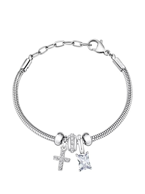MORELLATO DROPS  Bracelet en acier avec breloque en cristal ARGENT - Bracelets