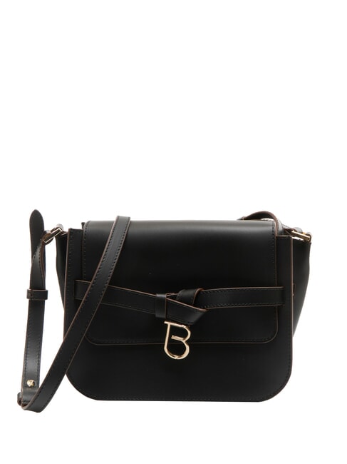 TOSCA BLU AMELIA Sac bandoulière en cuir avec breloque Noir - Sacs pour Femme