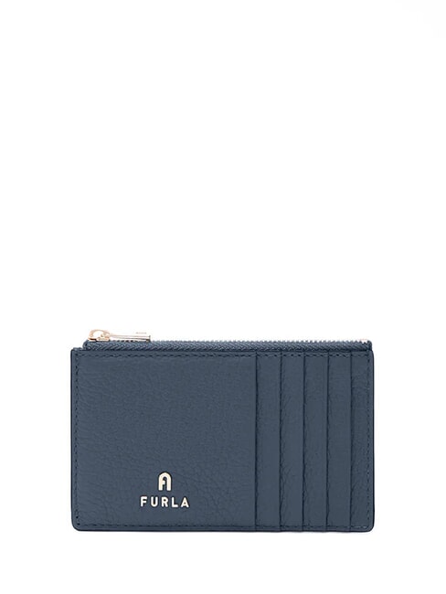 FURLA CAMELIA Portefeuille plat en cuir denim - Portefeuilles Femme