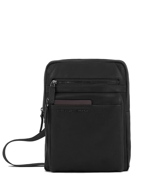 PIQUADRO PAAVO Grand sac iPad en cuir Noir - Sacs en Bandoulières pour Homme