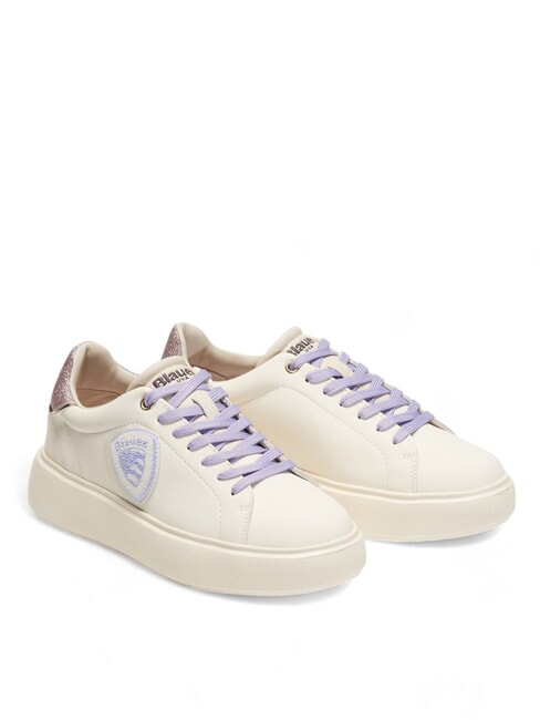 BLAUER VENUS Baskets avec insert pailleté crème - Chaussures Femme