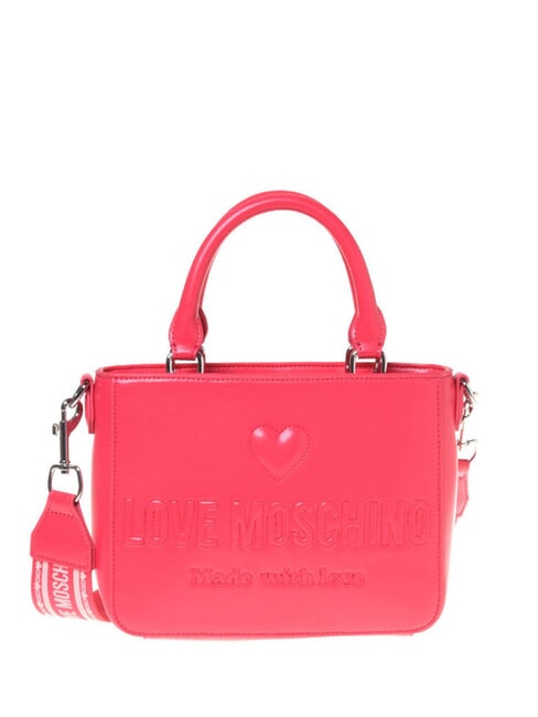 LOVE MOSCHINO MADE WITH LOVE Mini sac à main, avec bandoulière fuchsia - Sacs pour Femme