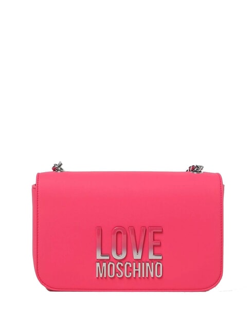 LOVE MOSCHINO LETTERING BICOLOR Sac à bandoulière fuchsia - Sacs pour Femme
