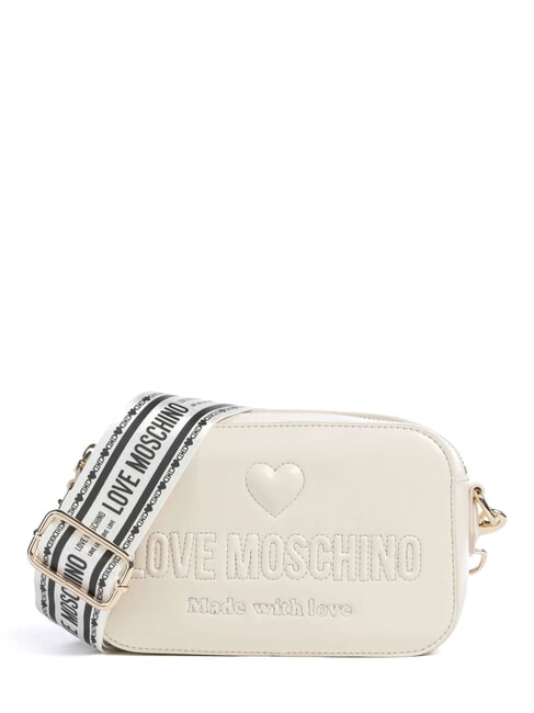 LOVE MOSCHINO MADE WITH LOVE Mini sac à bandoulière Ivoire - Sacs pour Femme