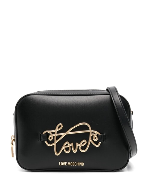 LOVE MOSCHINO CURSIVE LOGO Mini sac à bandoulière Noir - Sacs pour Femme