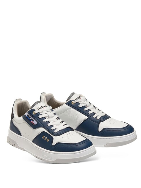 BLAUER HARPER Baskets blanc/bleu marine - Chaussures Homme