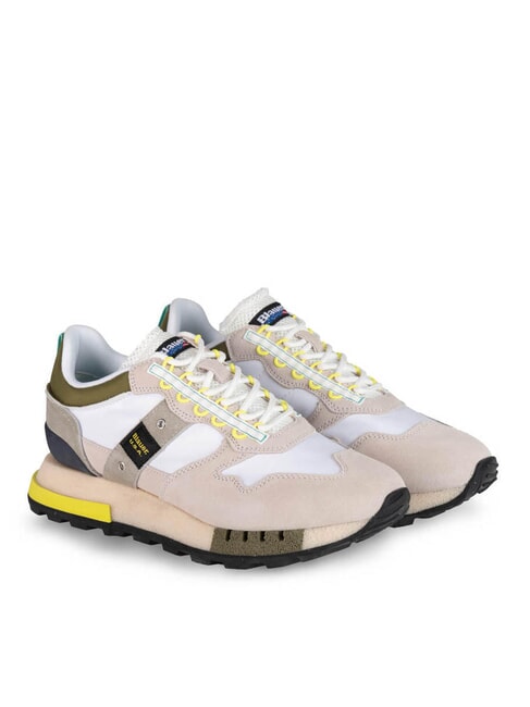 BLAUER HERON Baskets blanc/militaire - Chaussures Homme