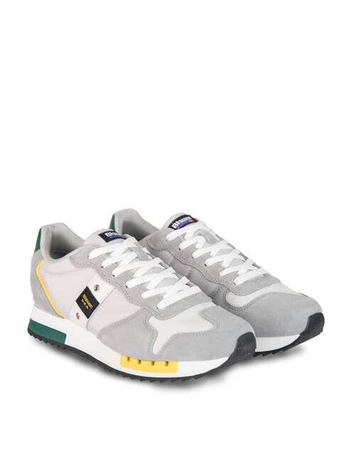 BLAUER QUEENS Baskets de course blanc/vert - Chaussures Homme