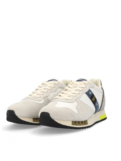 BLAUER QUEENS Baskets de course blanc/taupe - Chaussures Homme