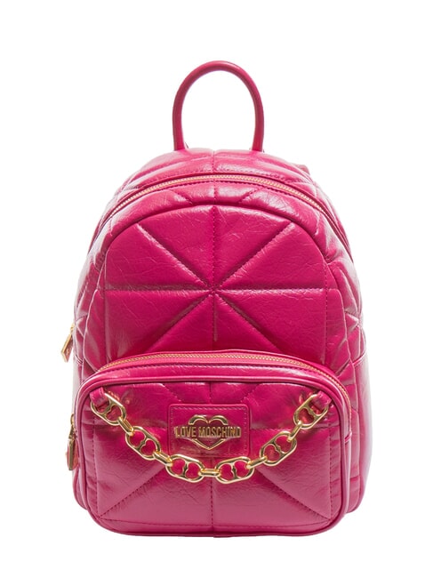 LOVE MOSCHINO GOLD CHAIN Sac à dos magenta - Sacs pour Femme