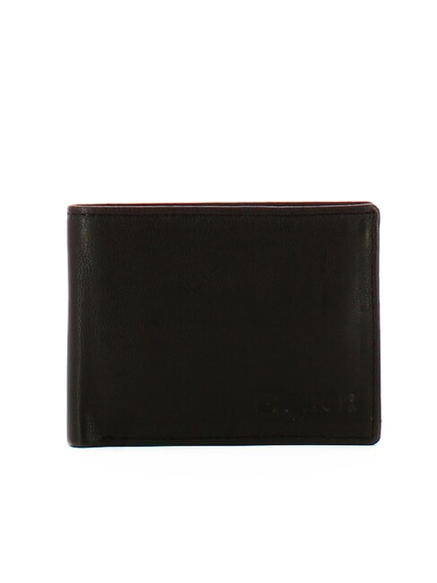 BLAUER FIRSTCLASS Portefeuille en cuir avec porte-monnaie NOIR - Portefeuilles Homme
