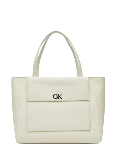 CALVIN KLEIN CK MEDIUM Sac à bandoulière craie - Sacs pour Femme