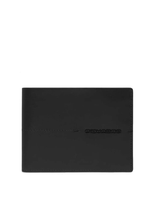 PIQUADRO KIRI Portefeuille en cuir Noir - Portefeuilles Homme