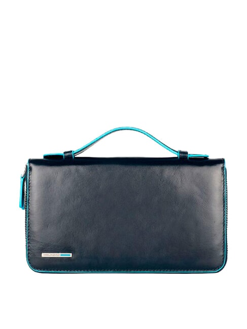 PIQUADRO BLUE SQUARE Porte-documents en cuir bleu - Portefeuilles Homme
