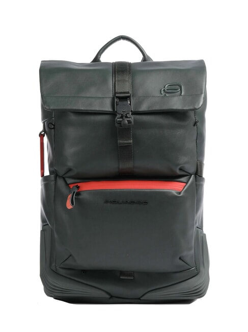 PIQUADRO CORNER 2.0 SPECIALE Sac à dos pour ordinateur portable 15,6" en cuir VERT - Sacs à dos pour ordinateur portable