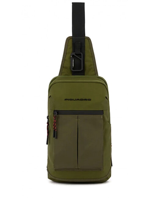 PIQUADRO ARNE Sac à dos à une épaule VERT - Sacs en Bandoulières pour Homme