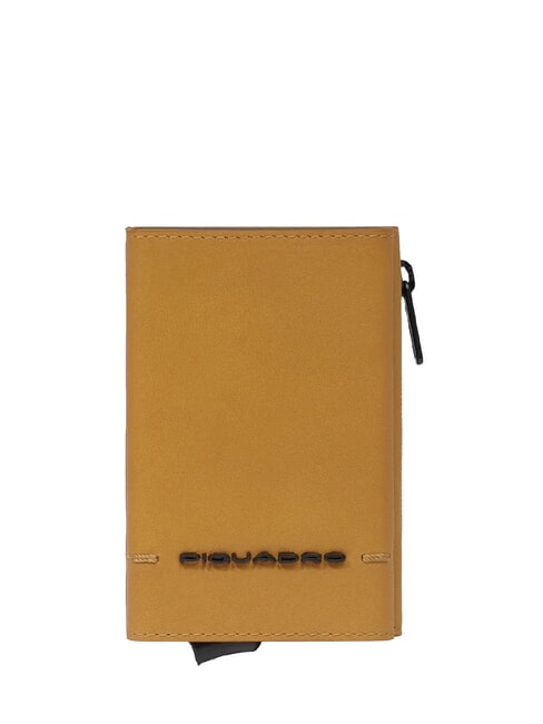 PIQUADRO KIRI Portefeuille avec porte-cartes à pression jaune - Portefeuilles Homme
