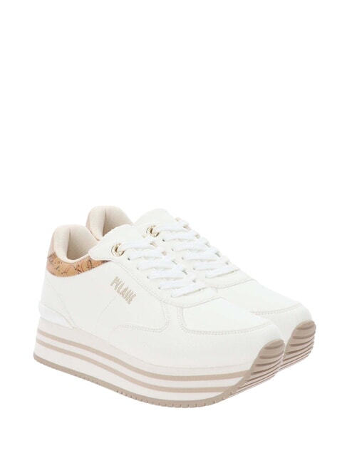 ALVIERO MARTINI PRIMA CLASSE GEO JR Baskets à plateforme Blanc / Beige Géo - Chaussures Femme