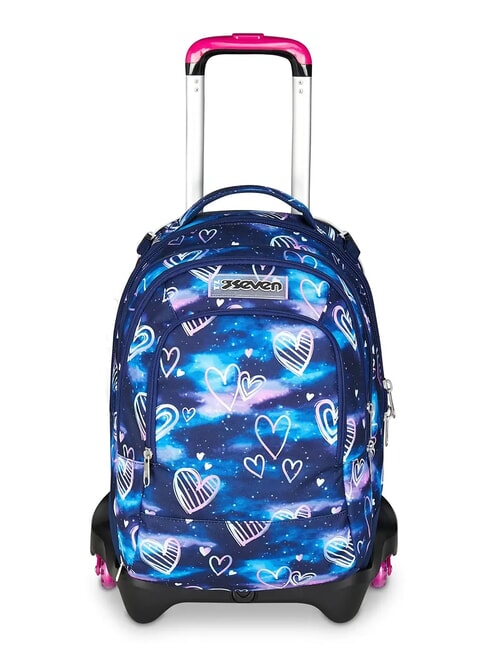 SEVEN GLOOMY HEART JACK 3WD Trolley 2 sacs à dos détachables, 3 roues Bluedeep - Sacs à dos à roulettes