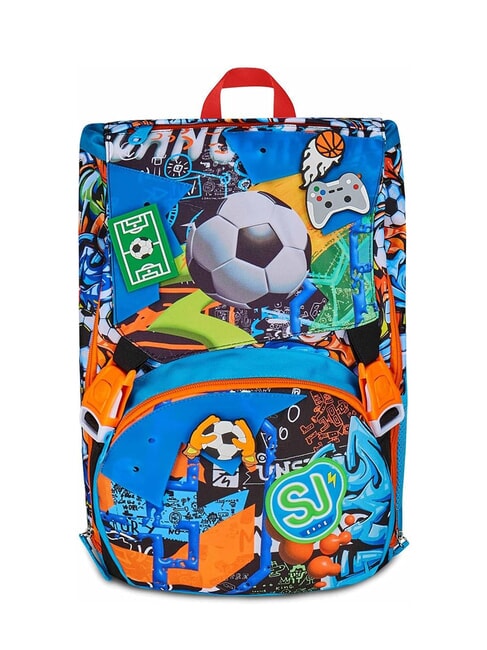 SJGANG TINYPATCH BOY Sac à dos extensible avec patch turquoise vif - Sacs à dos pour l'École & les Loisirs