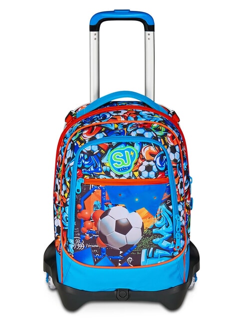 SJGANG TINYPATCH BOY JACK 3WD Sac à dos à roulettes amovible, 3 roues turquoise vif - Sacs à dos à roulettes