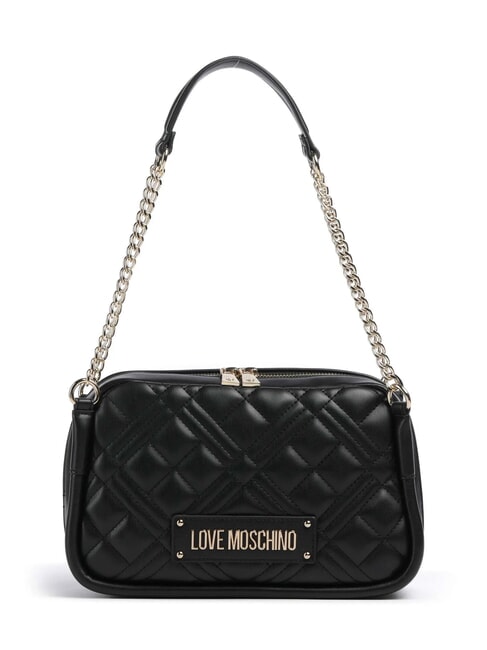 LOVE MOSCHINO QUILTED Sac à bandoulière avec poignée en chaîne Noir - Sacs pour Femme