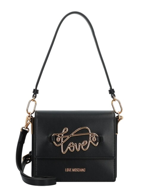 LOVE MOSCHINO CURSIVE LOGO Sac à bandoulière avec bandoulière Noir - Sacs pour Femme