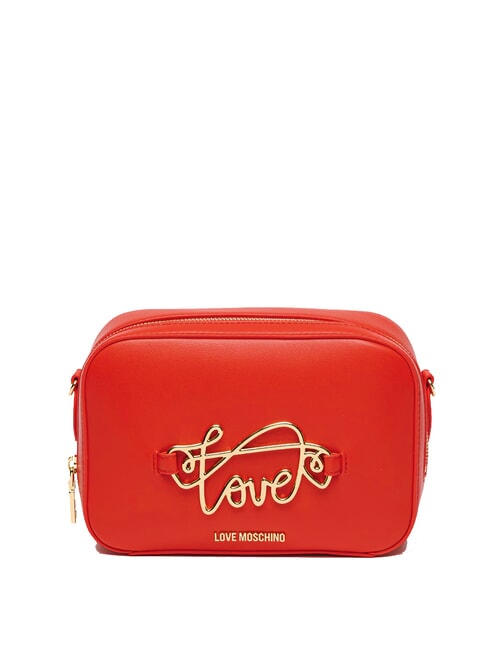 LOVE MOSCHINO CURSIVE LOGO Mini sac à bandoulière ROUGE - Sacs pour Femme