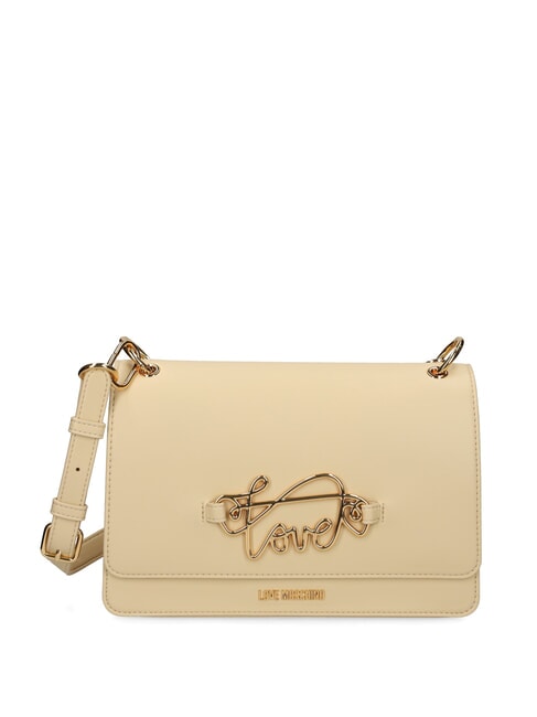 LOVE MOSCHINO CURSIVE LOGO Sac à bandoulière beige - Sacs pour Femme