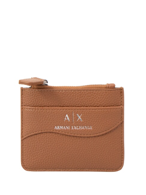 ARMANI EXCHANGE A|X Porte-cartes avec fermeture éclair whisky - Portefeuilles Femme