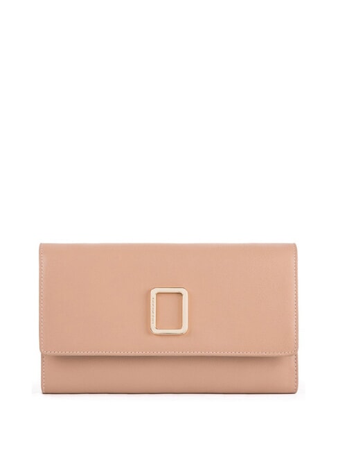 PIQUADRO FREEDOM Portefeuille pochette en cuir BEIGE - Portefeuilles Femme