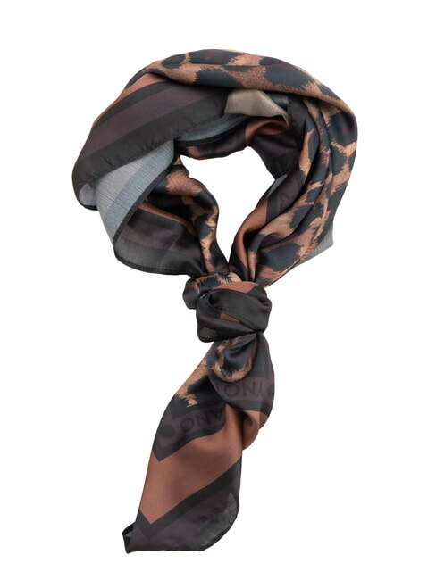 YNOT STAMPA ALL OVER Foulard carré en soie léopard - Écharpes