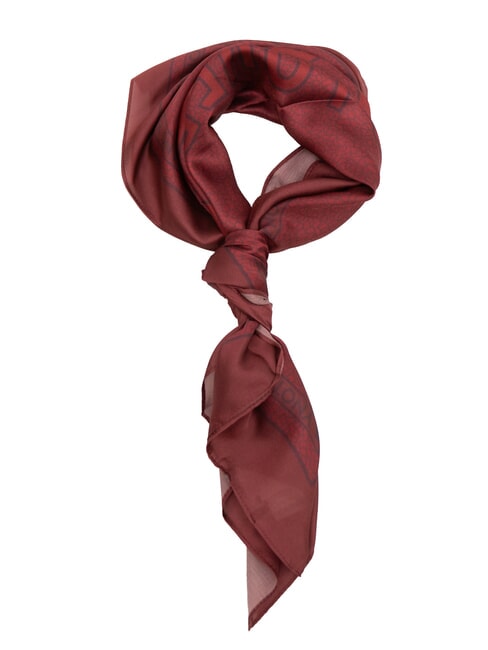 YNOT STAMPA ALL OVER Foulard carré en soie cerise - Écharpes