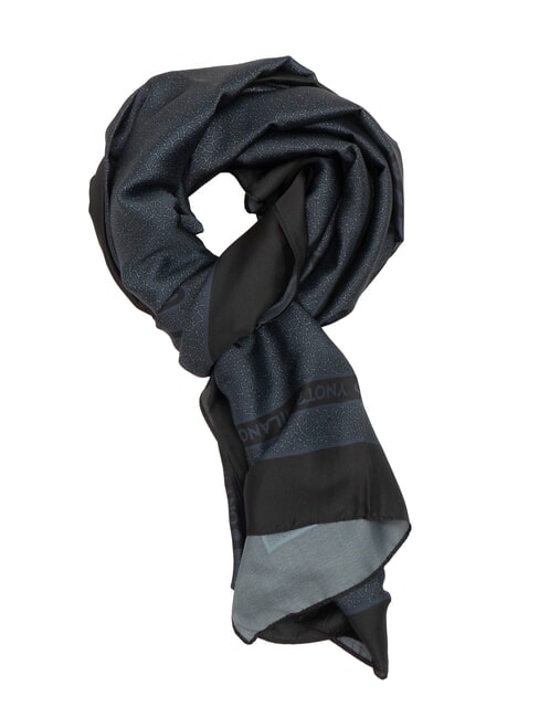 YNOT STAMPA ALL OVER Foulard rectangulaire en soie NOIR - Écharpes