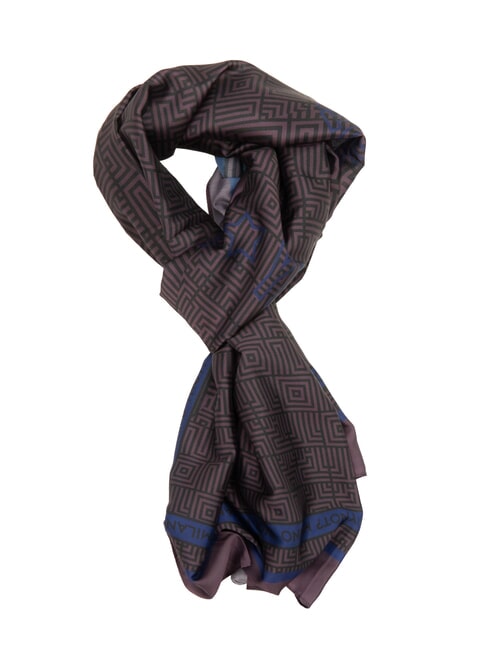YNOT STAMPA ALL OVER Foulard rectangulaire en soie bronze - Écharpes
