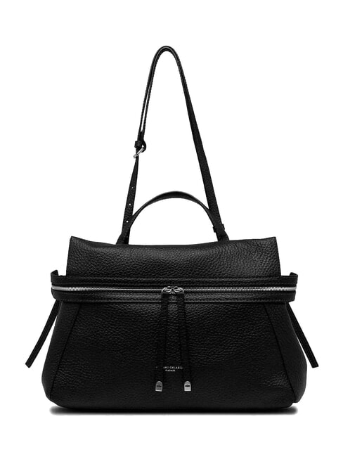 GIANNI CHIARINI GILDA Sac bandoulière en cuir martelé Noir - Sacs pour Femme