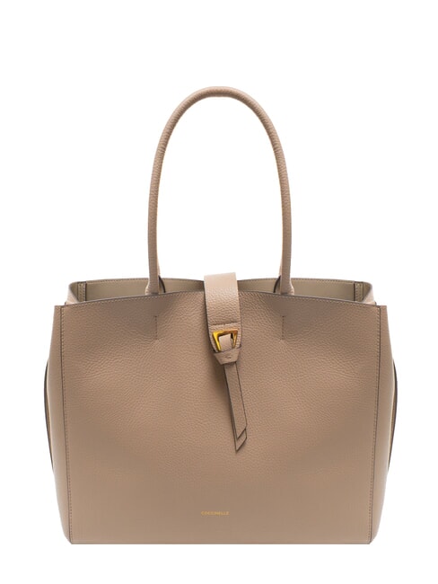 COCCINELLE ALBA Sac bandoulière en cuir martelé rose poudré - Sacs pour Femme