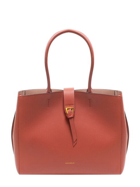 COCCINELLE ALBA Sac bandoulière en cuir martelé pot - Sacs pour Femme