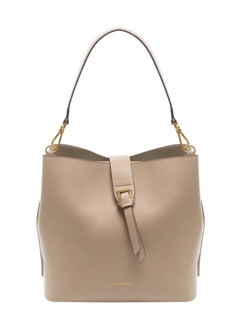 COCCINELLE ALBA Sac bandoulière en cuir martelé rose poudré - Sacs pour Femme