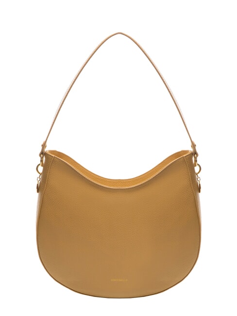 COCCINELLE ALPHA Sac bandoulière en cuir martelé beige frais - Sacs pour Femme