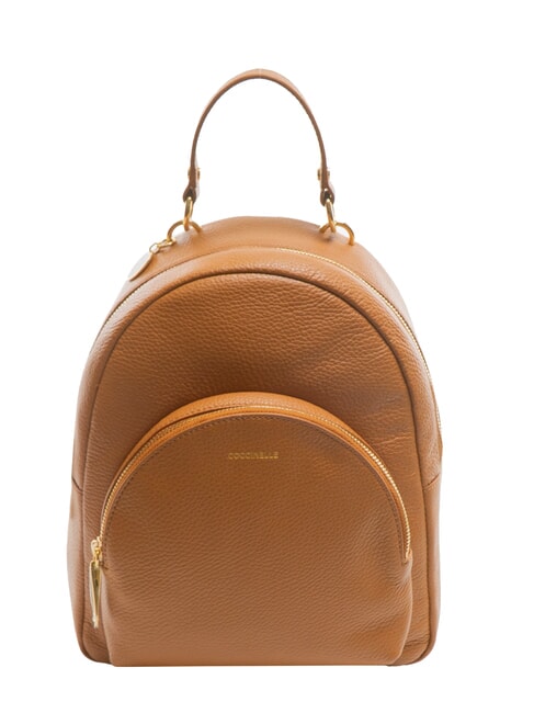 COCCINELLE ALPHA Sac à dos en cuir martelé avec poche CUIR - Sacs pour Femme