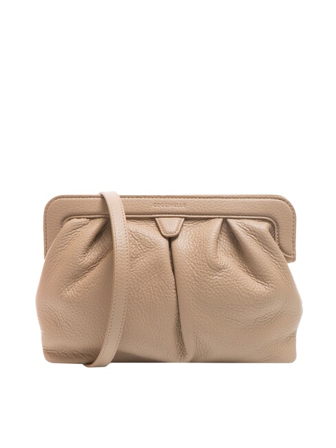 COCCINELLE DILETTA SOFT Pochette en cuir martelé rose poudré - Sacs pour Femme