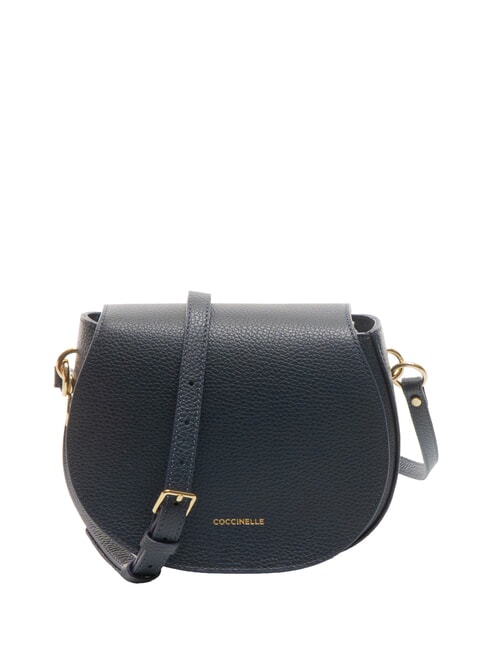 COCCINELLE ALPHA Mini sac à bandoulière en cuir martelé bleu nuit - Sacs pour Femme