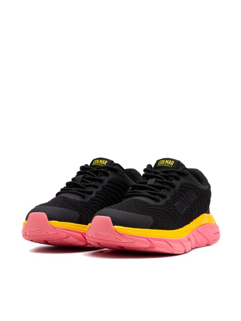 COLMAR URBANTRAIL COLORS Baskets noir-rose vif/jaune vif - Chaussures unisexe