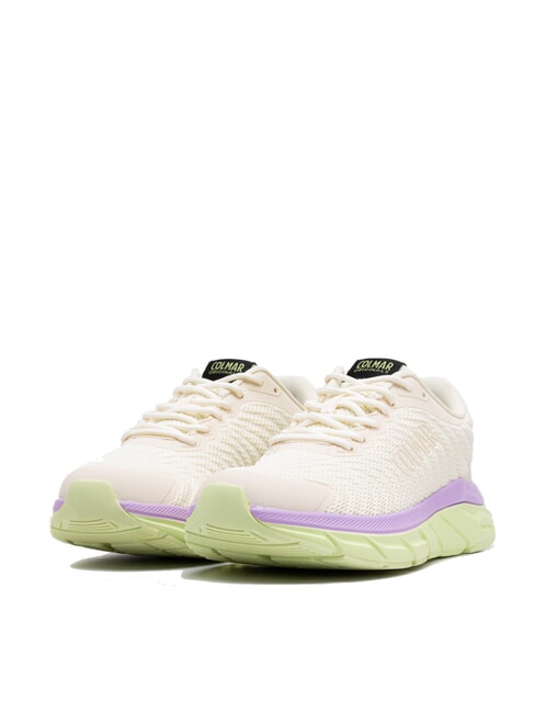 COLMAR URBANTRAIL COLORS Baskets blanc cassé-thé vert-lilas - Chaussures unisexe