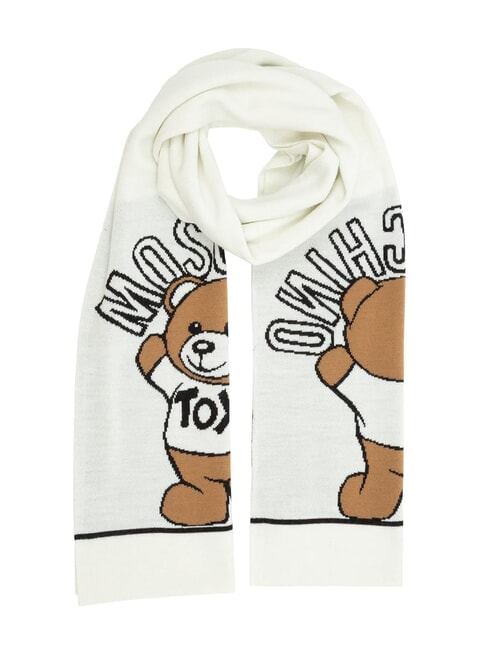 MOSCHINO TEDDY Écharpe en laine mélangée crème - Écharpes
