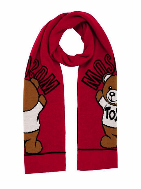 MOSCHINO TEDDY Écharpe en laine mélangée rouge - Écharpes