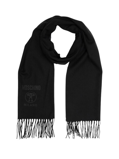 MOSCHINO BASIC Écharpe en laine à franges noir - Écharpes