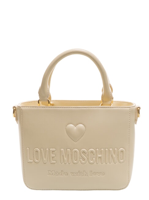 LOVE MOSCHINO MADE WITH LOVE Mini sac à main, avec bandoulière Ivoire - Sacs pour Femme
