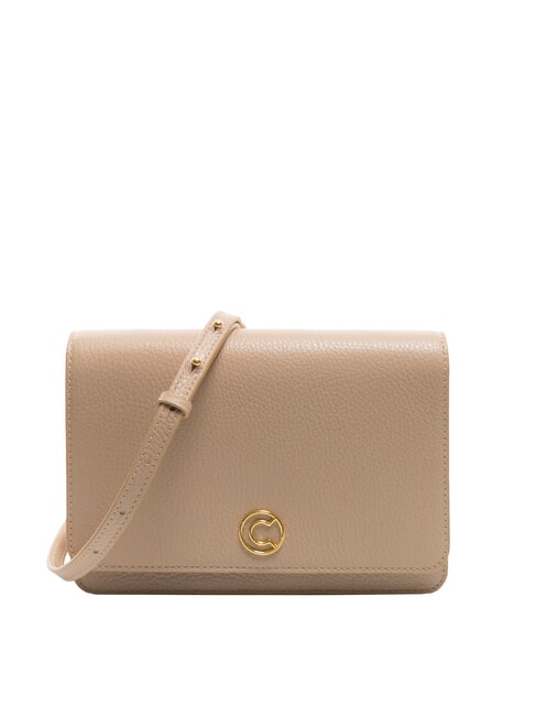 COCCINELLE TULIP Sac bandoulière en cuir martelé rose poudré - Sacs pour Femme